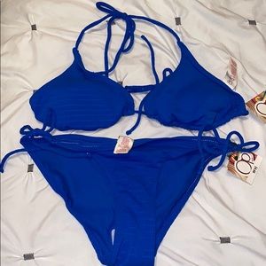 NWT Bright blue two piece bikini